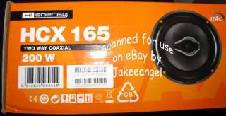   165 2 Way Coaxial 200 W New Hi Energy Speakers Car Audio 6 1/2  