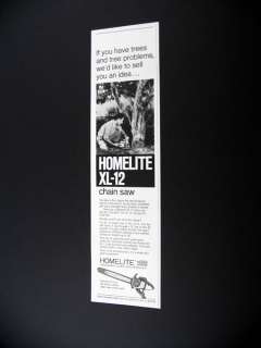 Homelite XL 12 Chain Saw chainsaw 1967 print Ad  