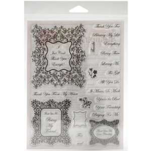   Spellbinders Matching Clear Stamps Flourish Thanks 