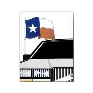  Texas antenna flag made of 4 mil. cloth material, 12 x 18 