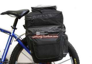50L Cycling Bicycle Bag Bike Outdoor rear seat bag pannier Black 