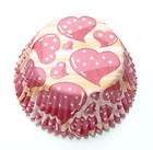 50 x BIG HEART LOVE Cupcake case liners paper Muffin Baking Cups 5x3cm 