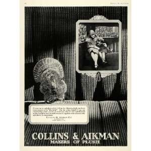  1925 Ad Collins Aikman Plush Car Upholstery Fabric Son 