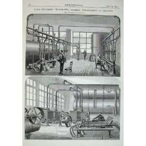  1875 Paris Pneumatic Telegraphs Stations Engineering