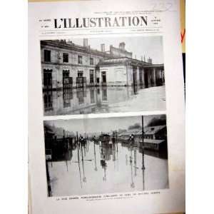  Paris Bordeaux Station Flood French Print 1936