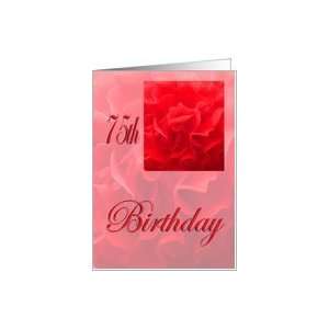  Happy 75th Birthday Dianthus Red Flower Card: Toys & Games