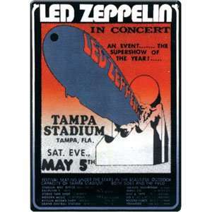    Led Zeppelin   Collectible Tin Concert Signs: Home & Kitchen