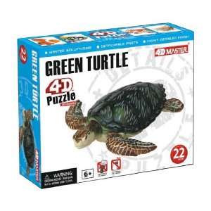 4D Green Turtle Model 22 Piece Puzzle Realistic Detail 