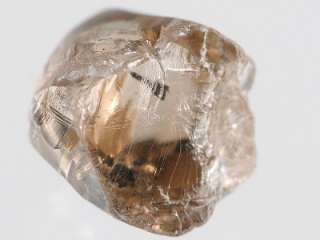  Fancy Champagne Dodecahedron sawn in half Rough Diamond Sample  