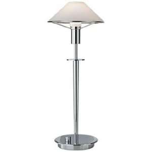  Chrome and True White Tented Halogen Holtkoetter Desk Lamp 