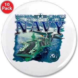  3.5 Button (10 Pack) United States Navy Aircraft Carrier 