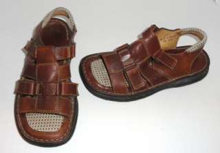 Born Womens W5674 Brown Leather Sandals Size 8 M EUR 39  