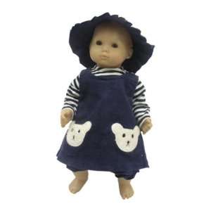   Girl Doll Clothes 4pc Teddy Bear Outfit for Bitty Baby: Toys & Games