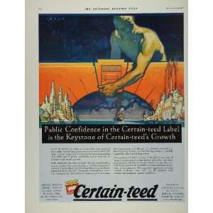  1927 Color Ad Certain teed Products Herbert Andrew Paus 