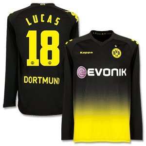  11 12 Borussia Dortmund Away L/S Jersey + Lucas 18 Sports 