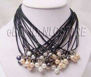 WOW! wholesale 12 pcs white/pink/black pearl pendant  