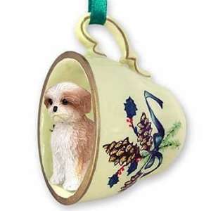  Puppycut Shih Tzu Teacup Christmas Ornament: Home 