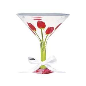  Red Rose Tini Martini Glass