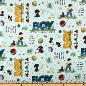   Boys Are Made of Powder Blue Fabric By The Yard Arts, Crafts & Sewing