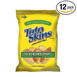 Tata Skins Sour Cream and Onion, 6.5 Ounce (Pack of 12)  