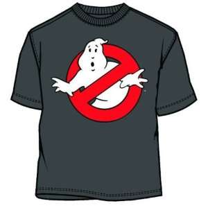 Ghostbusters Ghost Logo Glow in the Dark Charcoal T Shirt Extra Large 
