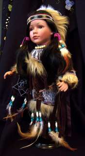 American Native Indian Porcelain Princess Brown Blossom  