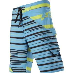   Racing Spliced Mens Boardshort Beach Pants   Electric Blue / Size 29