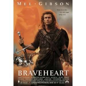  Movie Posters 26.75W by 38.75H  Braveheart CANVAS Edge 