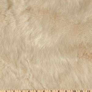  56 Wide Faux Fur Sable Ivory Fabric By The Yard: Arts 