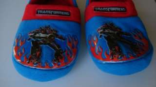 Optimus Prime Transformers Slippers Boy 7 Inside EUC  