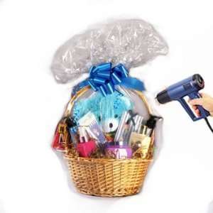 Gift Basket Shrink Wrap & Pull Bow Bag   24 x 30   Clear:  
