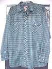 Girls MED Polyester Blue Mist Holographic Pearl Snap Western Shirt 