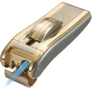 Mako Satin Silver & Gold Mirror Torch Flame Lighter  
