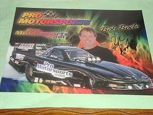 NHRA HERO CARD LOT of 3 ONE AUTOGRAPHED (BOB BODE)  