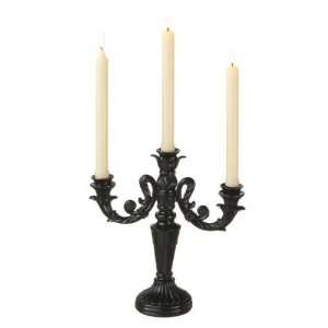  Black Baroque Taper Candelabra Polyresin (Pack of 2) by 