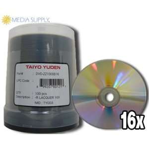  100 JVC Taiyo Yuden Value Line16x DVD R Silver Thermal 
