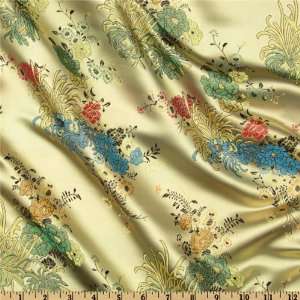  44 Wide Chinese Brocade Chrysanthmum Gold Fabric By The 