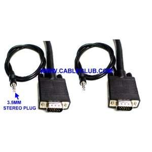   Super VGA Monitor Video Male/male with Stereo Audio Cable: Electronics