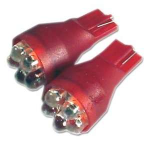  Generic LED T15 R5: LED T15 Super Red 5 Round Light Bulbs 