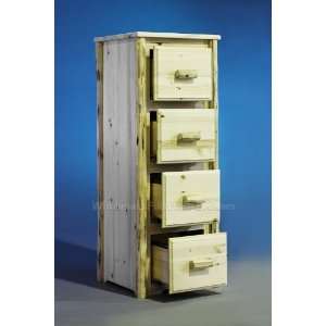   : Montana Woodworks 4   Drawer File Cabinet Varnished: Home & Kitchen