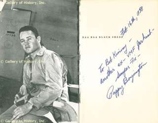 COLONEL GREG PAPPY BOYINGTON   INSCRIBED BOOK SIGNED  