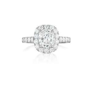   Gold Gia Certified DausSI Cushion Diamond Engagement Ring: Jewelry