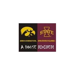  Iowa Hawkeyes & Iowa State Cyclones House Divided Rug 
