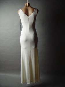 Elegant Jewel Beaded Grecian Goddess Wedding Formal Column Gown Long 