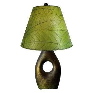    Earthenware Base with Cocoa Leaf Shade Lamp: Home Improvement