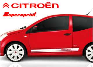 Citroen C2 Supersprint side racing stripes stickers  