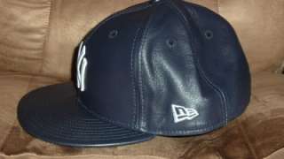 BRAND NEW New Era 59Fifty New York Yankees Leather Cap   Size 7 7/8 