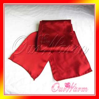 100 Dark Red Satin Chair Sash Bow Wedding Party Colors  