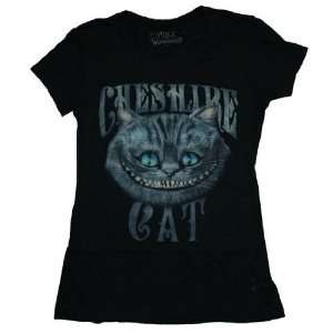  Cheshire Cat black tshirt  Tim Burtons Alice in Wonderland 