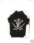 Pet Dog Clothes Pirate Glow in dark T Shirt Size Small